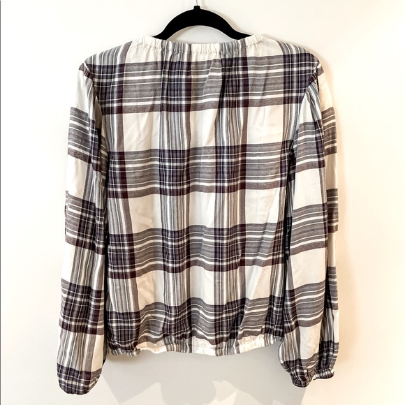 ANTHROPOLOGIE bubble hem Plaid Blouse - NEW (with tags) - Picture 2 of 3